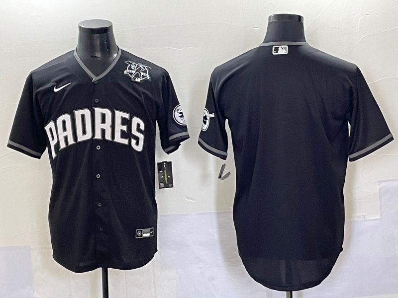 Men 2025 San Diego Padres Blank Black Game Nike MLB Jersey style 7032->san diego padres->MLB Jersey